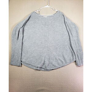Margeaux & Ellie Sweater Womens 3X Plus Acrylic Pullover Open Knit Gray